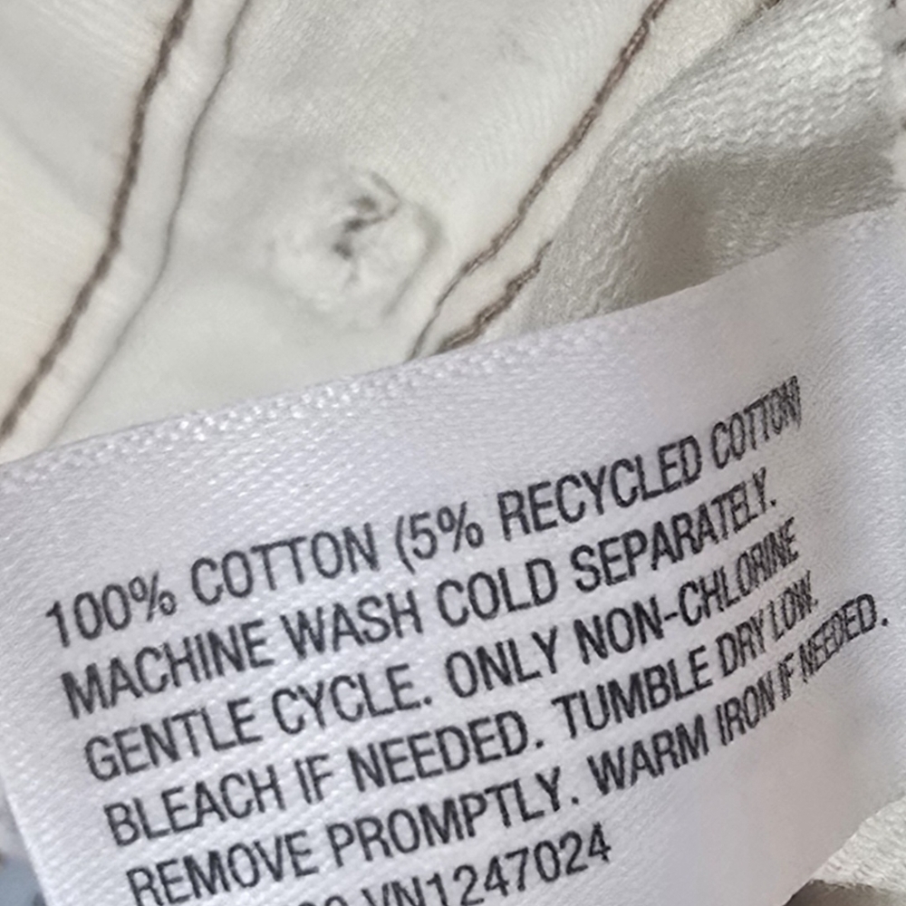 Future Collective By Reese Blutstein Denim Cream Maxi Skirt Size 12 - Picture 6 of 6